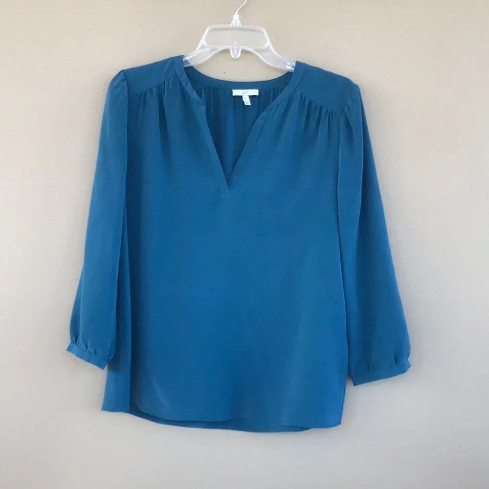 • Joie • Della Silk Blouse Blue XS - Picture 4 of 4